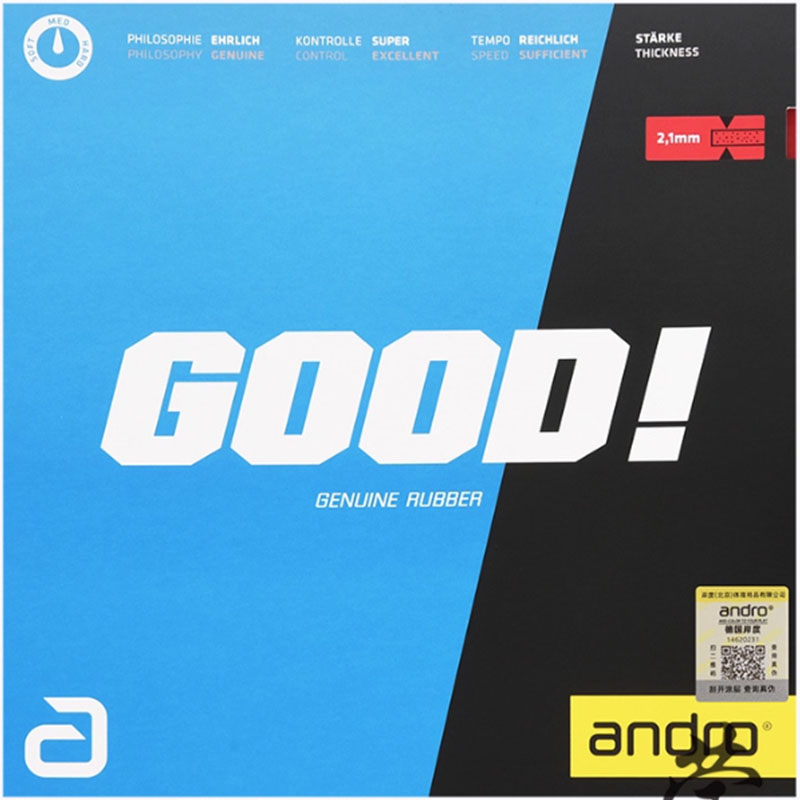 Table Tennis Rubber - Andro GOOD Tafeltennisrubber Niet-kleverig Hoge Elastiek