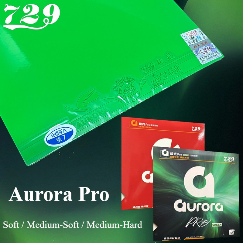 Table Tennis Rubber - 729 Friendship Aurora Pro Green Tafeltennisrubber
