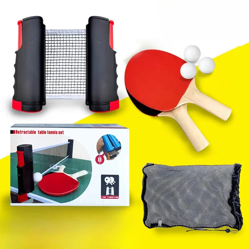 Table Tennis Net Set - Rekbaar pingponggaasframe of draagbare pingpong-handnettenpaal en