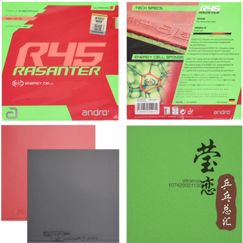 Andro Rasanter R45 47 50 C45 4 - Table Tennis Rubber recensie en prijs